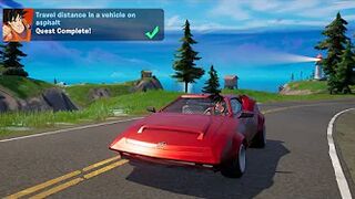 Travel distance in a vehicle on asphalt - Dragon Ball Quests Fortnite