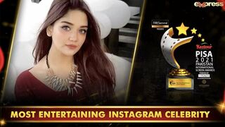 Romaisa khan Most Entertaining Instagram Celebrity Of The Year Award | PISA Award 2021 | Express TV