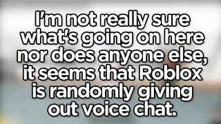 Roblox Giving out VOICE CHAT?