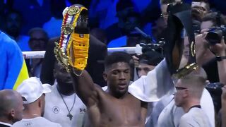 Anthony Joshua confronts Oleksandr Usyk after defeat & throws belts out of the ring