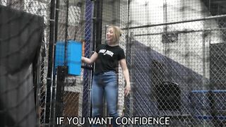 BATTING CAGE CHALLENGE VS. FIANCÉ!!