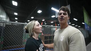 BATTING CAGE CHALLENGE VS. FIANCÉ!!