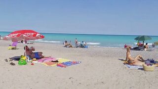 Badalona Beach - Barcelona Spain - Beach Walk - August 2022