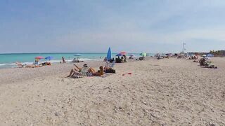 Badalona Beach - Barcelona Spain - Beach Walk - August 2022