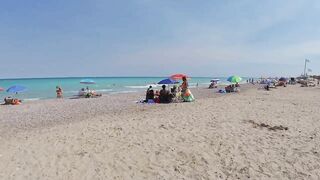 Badalona Beach - Barcelona Spain - Beach Walk - August 2022