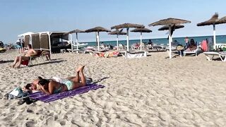 Badalona Beach - Barcelona Spain - Beach Walk - August 2022