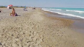 Badalona Beach - Barcelona Spain - Beach Walk - August 2022