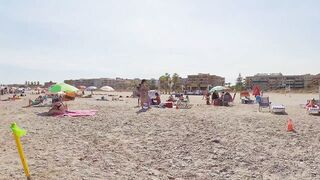 Badalona Beach - Barcelona Spain - Beach Walk - August 2022