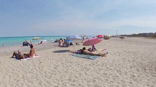 Badalona Beach - Barcelona Spain - Beach Walk - August 2022