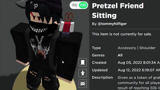 FREE ACCESSORY! HOW TO GET Pretzel Friend Sitting! (ROBLOX Tommy Play Event)