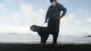 ROTTWEILER AND ME BUDOTS SA BEACH#shortvideo