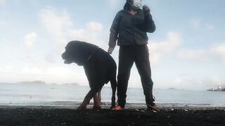 ROTTWEILER AND ME BUDOTS SA BEACH#shortvideo