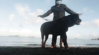 ROTTWEILER AND ME BUDOTS SA BEACH#shortvideo