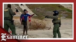 Border Patrol agents face off with suspected smugglers on California beach