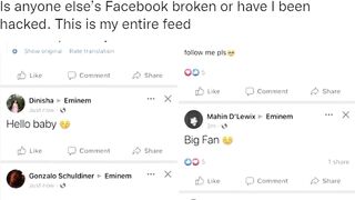 Facebook is broken and spamming celebrity comments everywhere