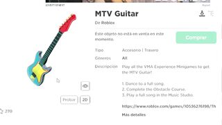 [GRATIS] CONSIGUE AHORA GUITARRA MTV en ROBLOX - EVENTO VMA EXPERIENCE!