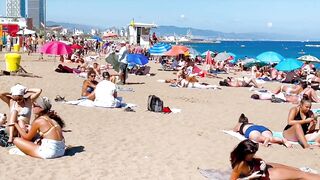 Barcelona beach walk, beach Sant Sebastia