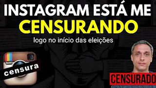 Derrubaram meu perfil no instagram - A censura veio com mais força que pesávamos