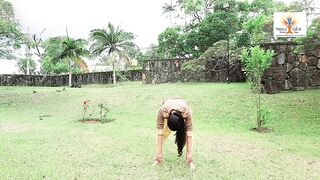 Yoga Vs Walk ? Less time what to do : Yoga or walk ? Easy Standing yoga workout at park for health