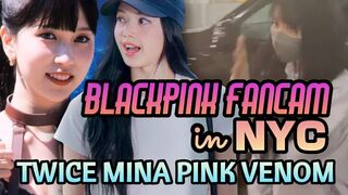 Blackpink Fancam in NYC | Twice Mina Pink Venom Challenge