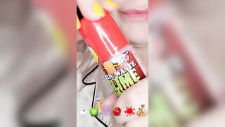 ASMR Eating Satisfying Emoji Food Challenge Marshmallow Slime Licker Cheetos Mukbang 먹방