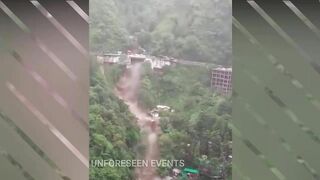 Uttarakhand Flood And Landslide Compilation : Mother nature angry caught on camera