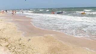WALK BEACH | HOT SUMMER 2022 | SEA, SUN, SAND | BEAUTIFUL GIRLS N WOMEN ON THE BEACH #5