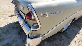 Great 1956 Chevy Bel Air from Slovenia on Roll N Flat Beach Race 2022 Caorle Venice Italy