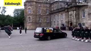 Thousands wave goodbye to the Queen as her coffin travels from Balmoral to Edinburgh