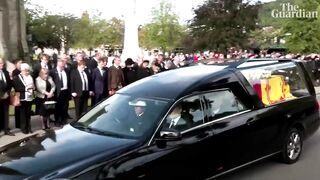 Thousands wave goodbye to the Queen as her coffin travels from Balmoral to Edinburgh