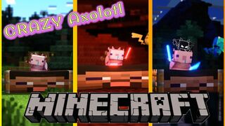 【Crazy Minecraft】Let's go❗ Axolotl plays Drums????????????【compilation】#shorts #Parotter