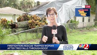 89-year-old Daytona Beach woman hospitalized after tree falls on house