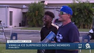 Rapper Vanilla Ice surprises Palm Beach County band students