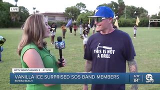 Rapper Vanilla Ice surprises Palm Beach County band students