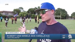 Rapper Vanilla Ice surprises Palm Beach County band students