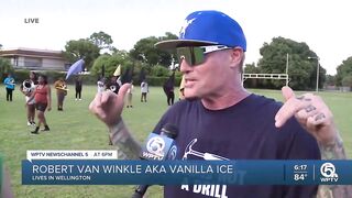 Rapper Vanilla Ice surprises Palm Beach County band students