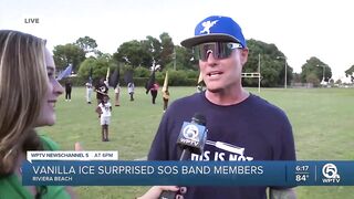 Rapper Vanilla Ice surprises Palm Beach County band students