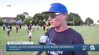 Rapper Vanilla Ice surprises Palm Beach County band students