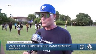 Rapper Vanilla Ice surprises Palm Beach County band students