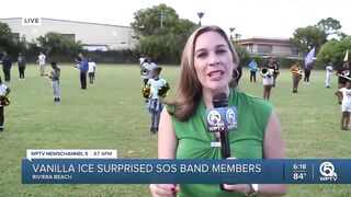 Rapper Vanilla Ice surprises Palm Beach County band students