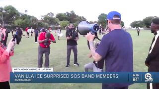 Rapper Vanilla Ice surprises Palm Beach County band students