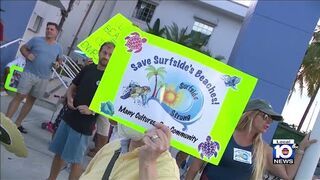 Residents in Surfside pushing back against beach chair issue