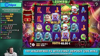 ZOMBIE CARNIVAL ★ HUGE BONUS ★ VIHISLOTS TWITCH STREAM