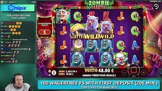 ZOMBIE CARNIVAL ★ HUGE BONUS ★ VIHISLOTS TWITCH STREAM