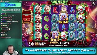 ZOMBIE CARNIVAL ★ HUGE BONUS ★ VIHISLOTS TWITCH STREAM