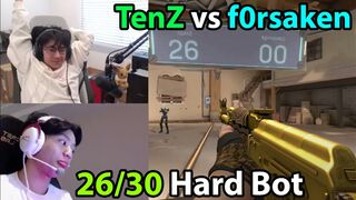 TenZ vs PRX f0rsaken on 26/30 HARD BOT Challenge