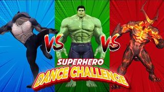 SUPERHERO COLOR DANCE CHALLENGE | King Shark vs Hulk vs Surtur