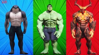 SUPERHERO COLOR DANCE CHALLENGE | King Shark vs Hulk vs Surtur