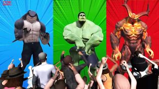 SUPERHERO COLOR DANCE CHALLENGE | King Shark vs Hulk vs Surtur