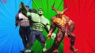 SUPERHERO COLOR DANCE CHALLENGE | King Shark vs Hulk vs Surtur